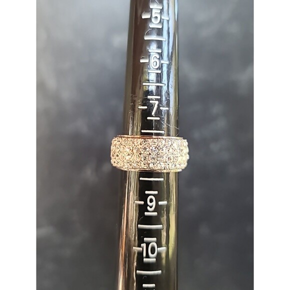 925 Sterling Silver CZ Band Ring, Size US 8 Vintage, READ - Picture 7 of 10